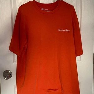 uniqlo x the world of record stores technique tokyo orange short sleeve